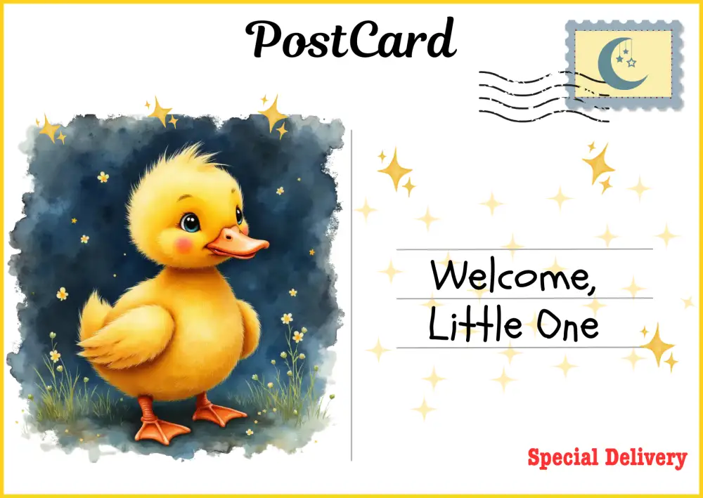 Welcome Little One - free postcard
